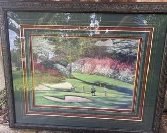 Large Framed Golf Print