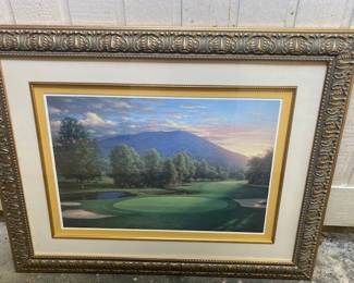 Large Signed/Numbered Golf Theme Print