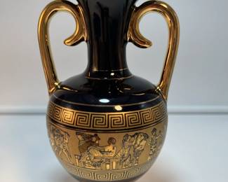 Spyropoulos Bud Vase with 24K Gold Trim