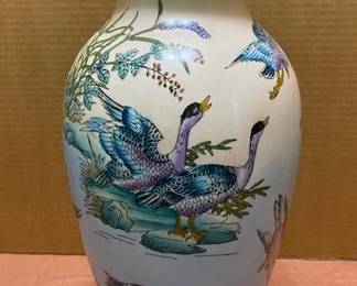 Chinese Famille Rose Polychrome Porcelain Vase