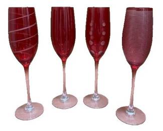 10inch Tall Champagne Glasses 4 Glasses