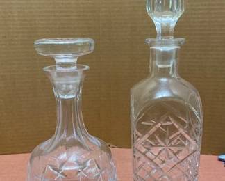 Pair of Glass Decanters