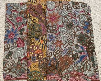 Various pieces of Batik Halus Cotton