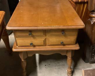 One wood end table