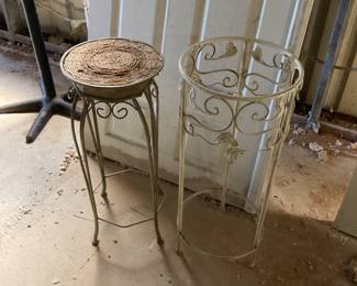 Doors and garden items, outdoor planter stands.