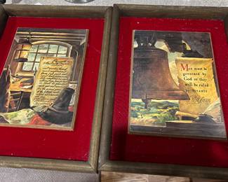MC Vintage wood framed law pictures. Very unique. 