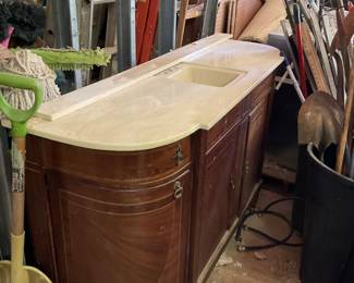 Antique bar vanity sink.