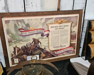 FRAMED WWII ADVERTISEMENT