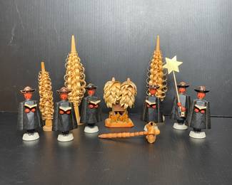 Erzgebirge wood carolers vintage Germany