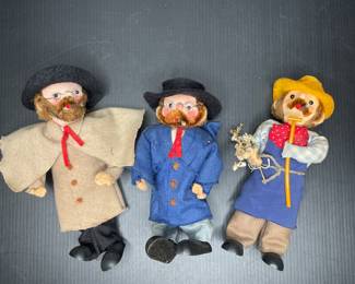 Berliner fabric dolls, likely from the Cold War era in East Berlin, Germany
