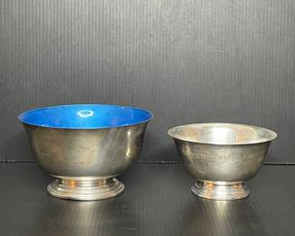 Sterling bowls: Fina & Towle