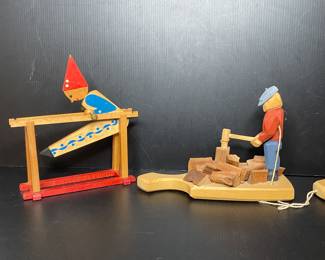 Wood toys Germany Erzgebirge vtg