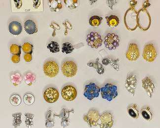 Vintage clip on earrings