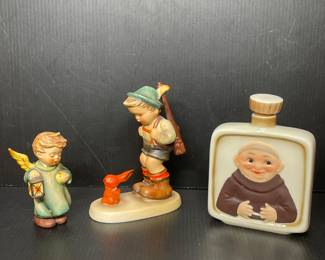 Hummel Germany figurines & Goebel monk flask
