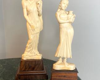Vintage carved figurines