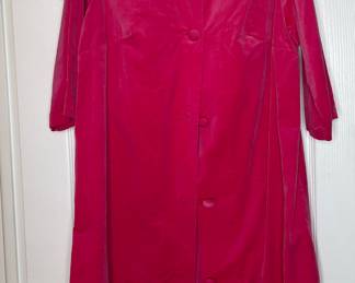 Velvet overcoat vtg