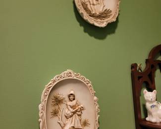 Vintage 3D relief plaques