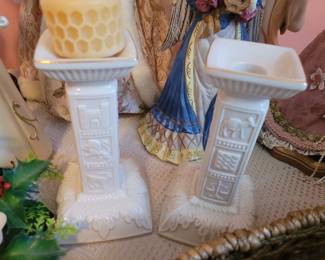 Lenox christmas candle holders