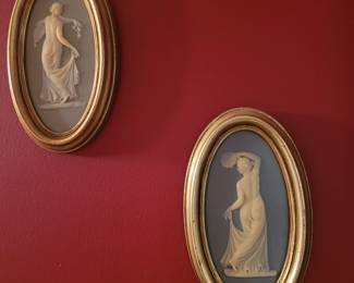 Vintage 3D relief plaques