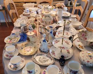 Tons of porcelain china, teacup and teapot collection