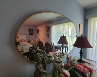 Rare large Round oval mirror