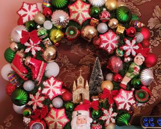 Handmade christmas holiday wreath