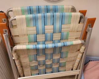 Vintage folding yard chairs