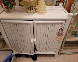 White Bamboo storage cabinet