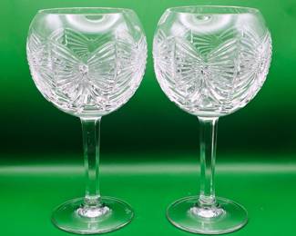 Waterford Crystal Millennium Series "Happiness" toasting goblet.  Sold as pair 