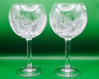 Waterford Cut Crystal Millennium Toasting Goblets "Health Edition" sold as pair 