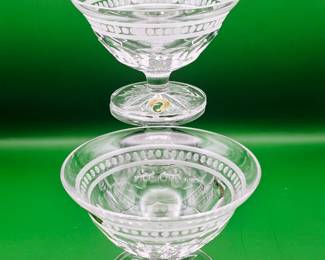Waterford Crystal Bowls Bolton Dot Footed Compote Bowl, 5"  sold in set of 3
