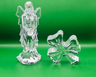 Waterford Crystal Angel of Hope 7.5" Sculpted Figurine

Sold individually 

Waterford Crystal Shamrock Paperweight 

