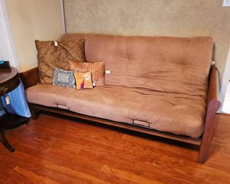Wooden frame futon with mattress 