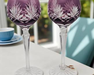 Ajka Caroline Amethyst crystal glasses