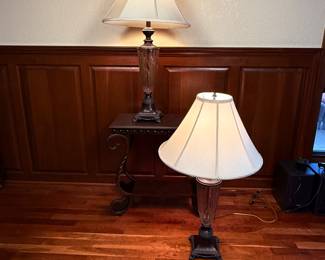 Lot #73 Elegant Lamp Set - Vintage Style Table and Floor Lamps. table Not included