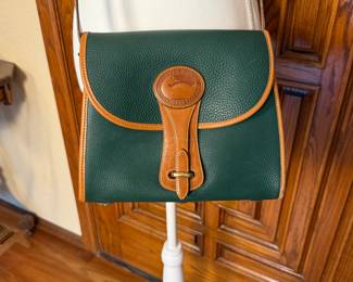 Lot #85 Vintage 1970s Dooney & Bourke Green Crossbody Satchel