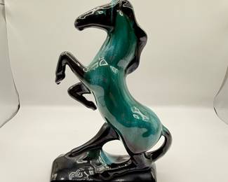 Lot #56 Vintage Stallion Figurine Blue Mountain Pottery - Equestrian Art