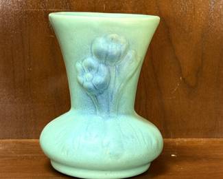 Lot #40 Vintage McCoy Pottery Vase - Floral Design