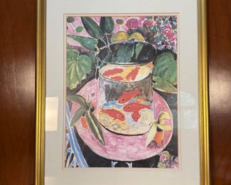 Lot #20 Framed Artwork - Goldfish in Bowl