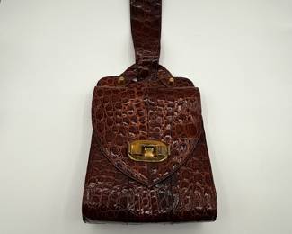 Lot #76 Vintage Crocodile Leather Handbag