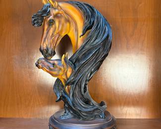 Lot #63 Decorative Horse Sculpture - Crafted Home Decor