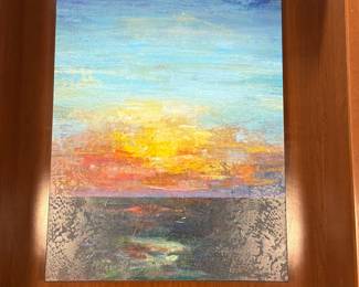 Lot #8 Abstract Seascape Painting “Sunglow II” by O’Toole