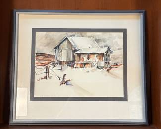 Lot #13 "Buffalo Run" Original Watercolor on Paper by Judy Harlacher