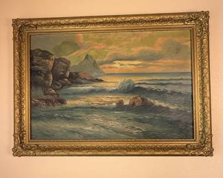 Lot #3 Vintage Seascape Painting A. Loretti.
