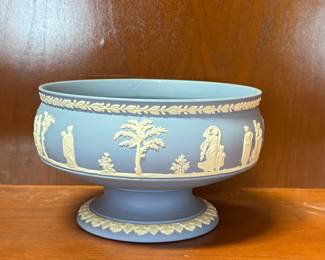 Lot #35 Wedgwood Jasperware Bowl - Blue with White Relief Figures.