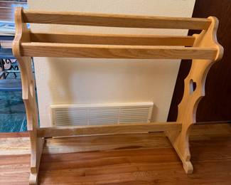 Lot #6 Vintage Oak Quilt Rack