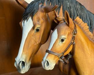 Lot #64 Vintage Horse Head Sculpture - Fred Stone - Equestrian Art.