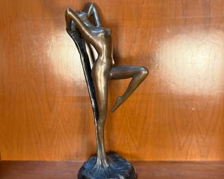 Lot #62 Art Deco Nude Female Figure Sculpture