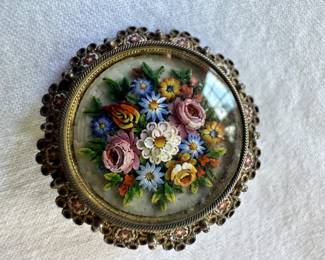 Micro Mosaic Brooch...