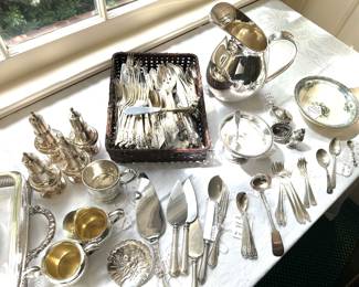Porter Blanchard Shakers, Grande Baroque Flatwear, Silver Flatware and Serving Pieces...